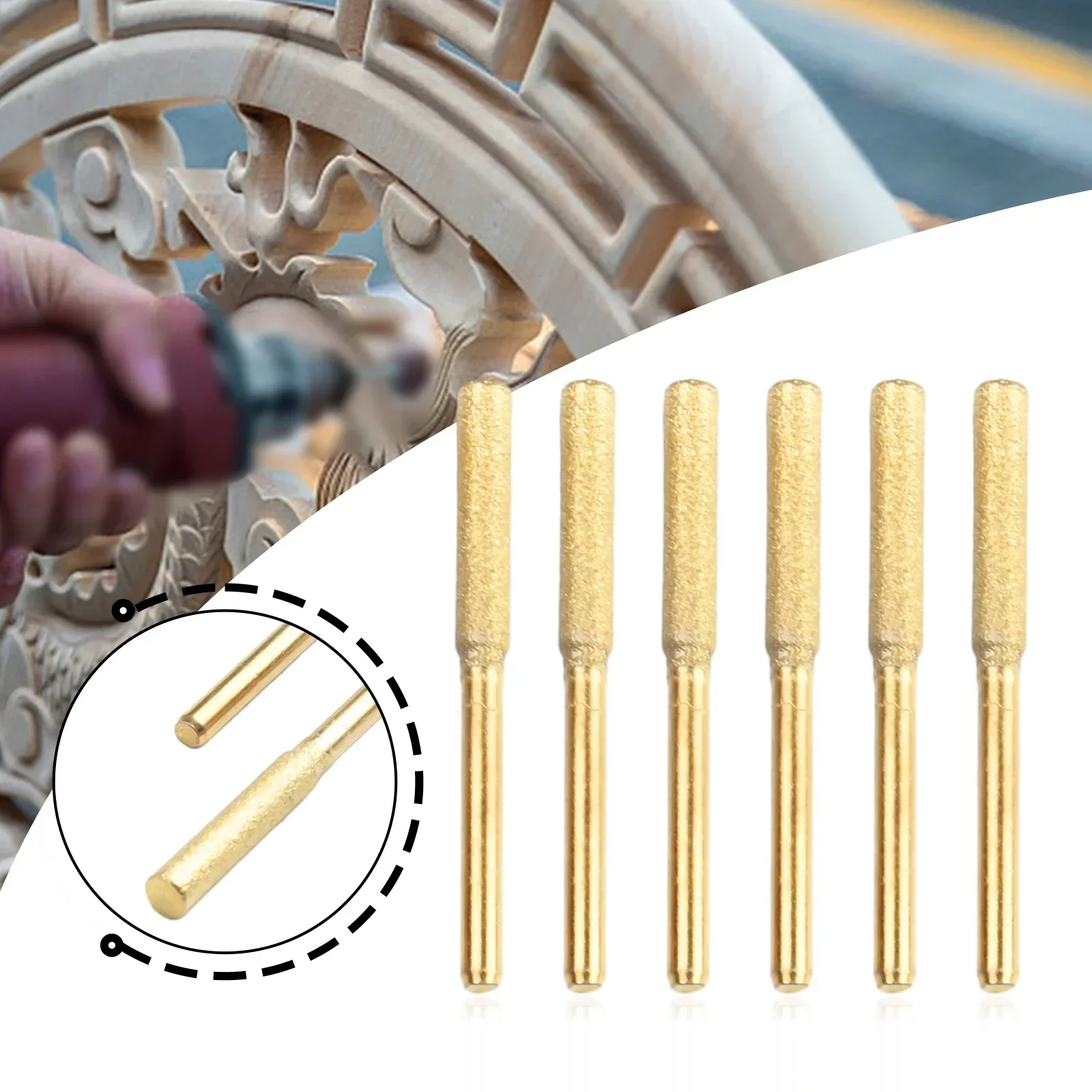 6 pezzi affilatrice per motoseghe diamantate 4/4.8/5.5mm sega a catena affilatrice mola smerigliatrice elettrica trapano rettifica utensili abrasivi