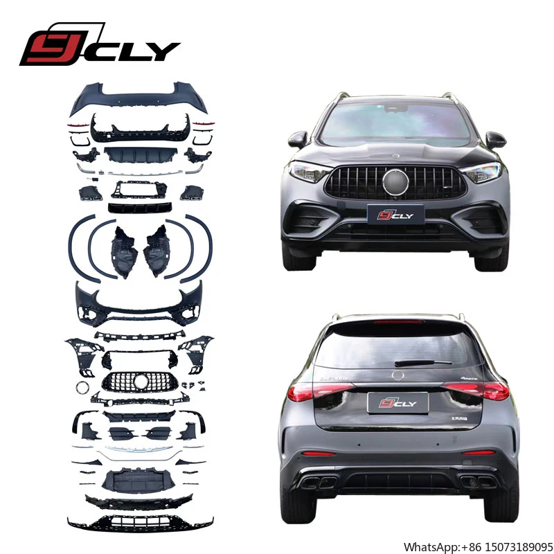 

Комплект кузова GLC63 для GLC X254 2024, обновление для GLC 63, передний и задний бампер, раскладной диффузор, автозапчасти