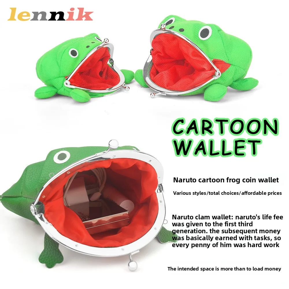LENNIK Hot Sale Frosch-Geldbörse, Schlüsselanhänger-Design in mehreren Größen, niedlich aus Segeltuch mit Cartoon-Motiv, Unisex, tragbar für den Alltag/Reisen, perfektes Geschenk