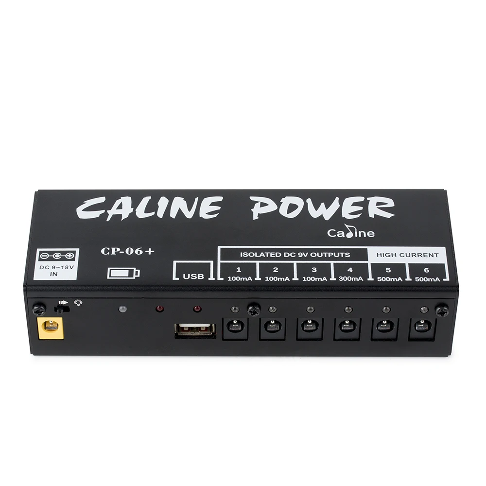 Caline Pedal Power Supply CP-06+ Anti-Interference Noise Guitar Effect Pedal Power Supply Provides 6 Independent Outputs