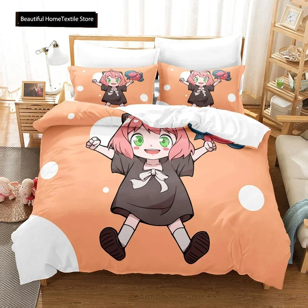 Anime SPY×FAMILY Anya Forger 3D NEW Duvet Cover Pillowcase Bedding Set Adult Boy Girl Bedroom Decoration Single Double Large 2