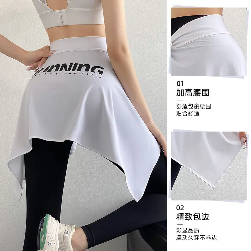 Women Skirts Yoga Pants Covering fabric Tennis Ruffled Mini Skirt Fitness High Waist Breathable Dance Short Sport Skort