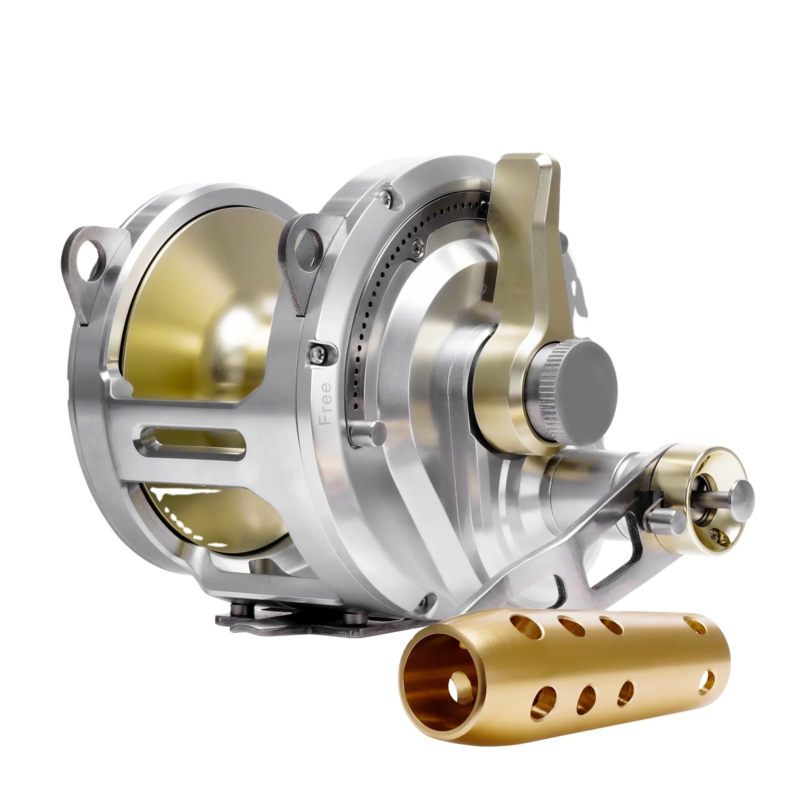 The 2025 new all-metal multiplier reel speed ratio is 1.7:1 for deep-sea trolling games, with a maximum resistance of 27 kg