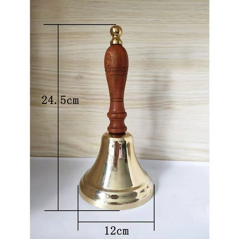 Brass Altar Bell With Wooden Handle With A Very Crisp Sound For Church Supplies
