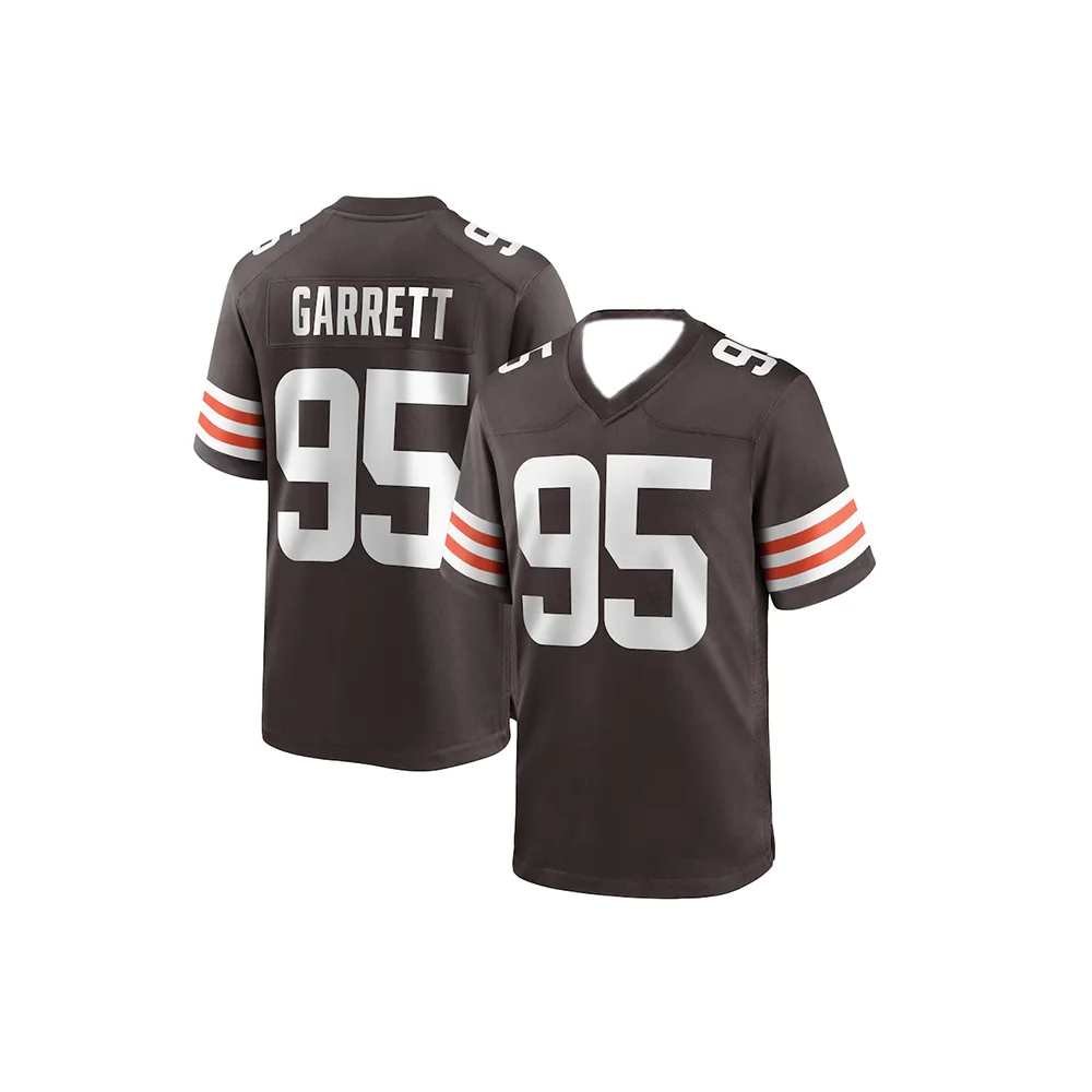 24-25 Adult Cleveland American Football Jersey Rugby Jersey Sportswear Training Jersey T-shirt Browns Garrett 95 Number