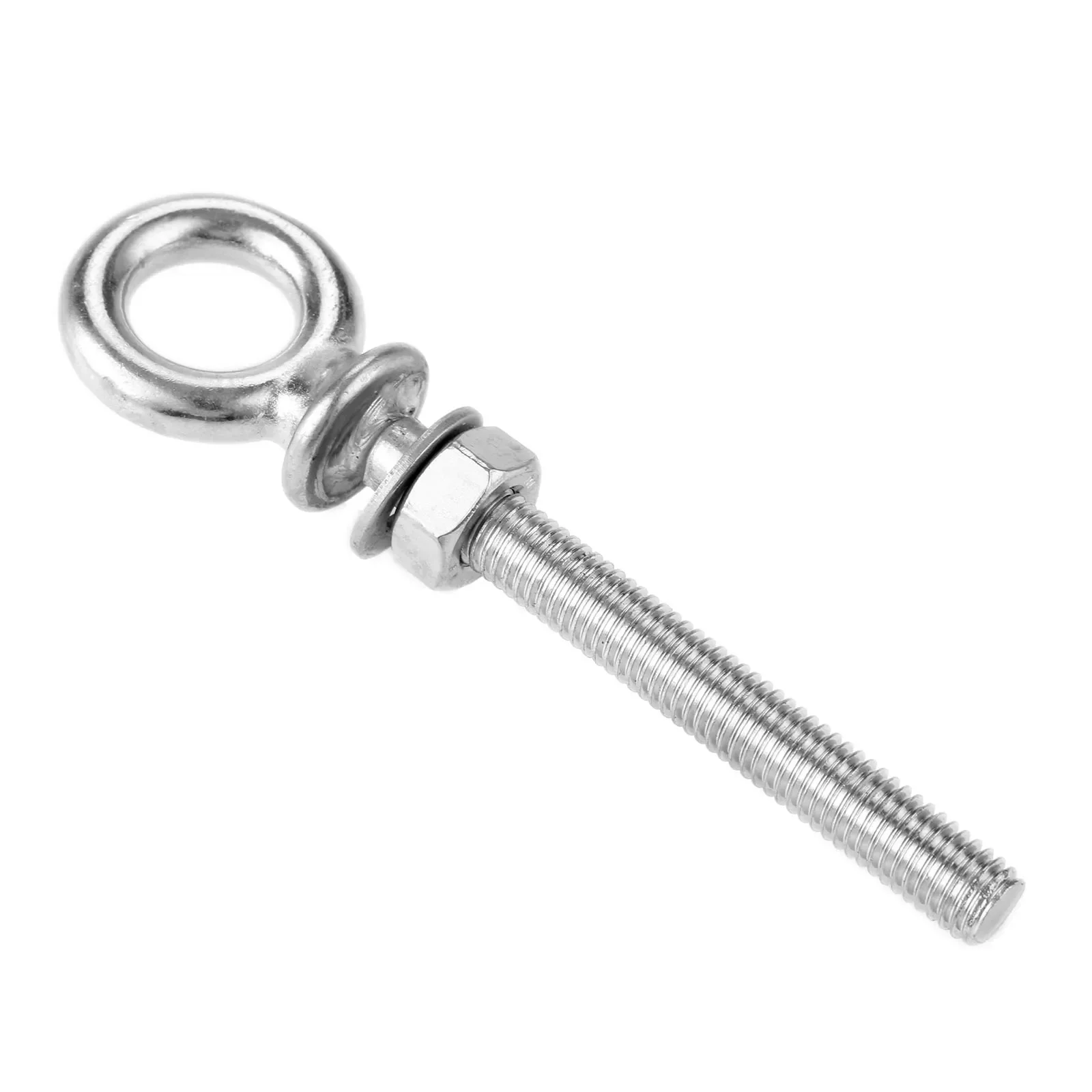 Boulon à œil de levage Long en acier inoxydable 316 de qualité Marine avec écrous et rondelles, vis de bateau M6 x 40 M6 x 60 M6 x 80 M8 x 60, 1