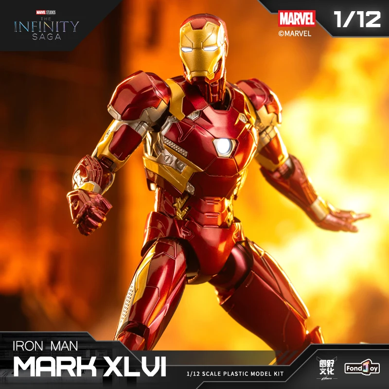Marvel Iron Man MK46 Assembled Model ABS Joint Movable Toy Fondjoy Action Figure Desktop Decorations Boy Christmas Gifts Toys - view 6