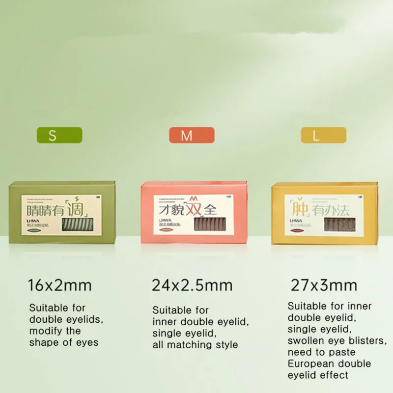 LHWA adesivo palpebra invisibile nastro a doppia palpebra autoadesivo pasta per gli occhi strumenti per il trucco degli occhi grandi delle signore
