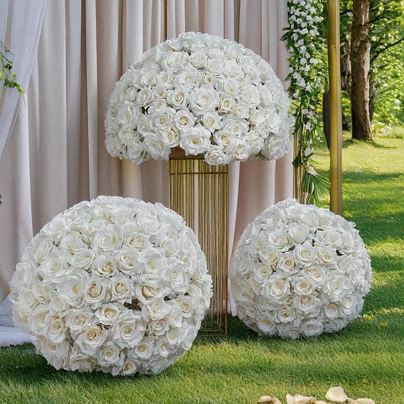 

40-80CM New Large Sized Pure Rose Flower Balls Illuminate Wedding Tables Elevate Window Exhibition Halls' Atmosphere