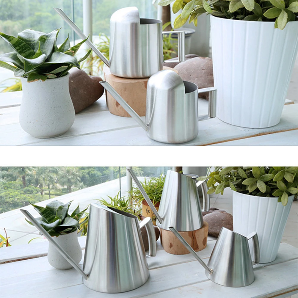 

300 Ml Watering Can Stainless Steel Large Opening Easy Refill Flower Gardening Tool Succulent Device Indoors