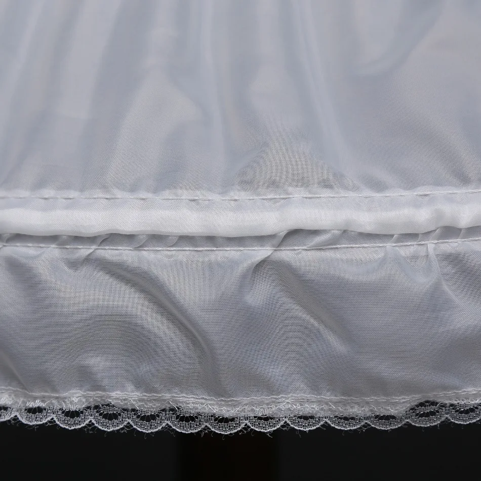 Kinder 2-3-Reifiger Petticoat-Rock, Weißer Unterrock, Mädchen Hochzeits- und Bühnen-Ballkleid, Krinoline für Partykleider, Damen-Bustle – Detail 6