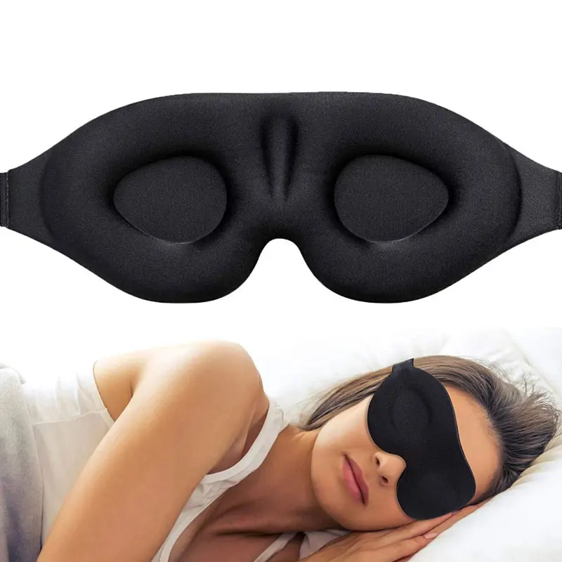 Soft Sleeping Mask Blindfold Eye Relax MassagerSleep Aid Eye Cover Travel Relax 3D Sleeping Eye Mask Blindfold Eyeshade Health