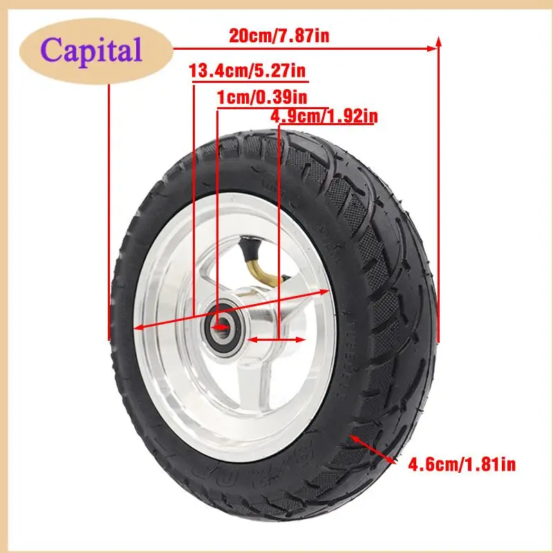 8x2.00-5 pneu sem câmara de ar roda 8x2.00-5 cubo de roda para kugoo s1 s2 s3 c3 mini pneu de bicicleta elétrica