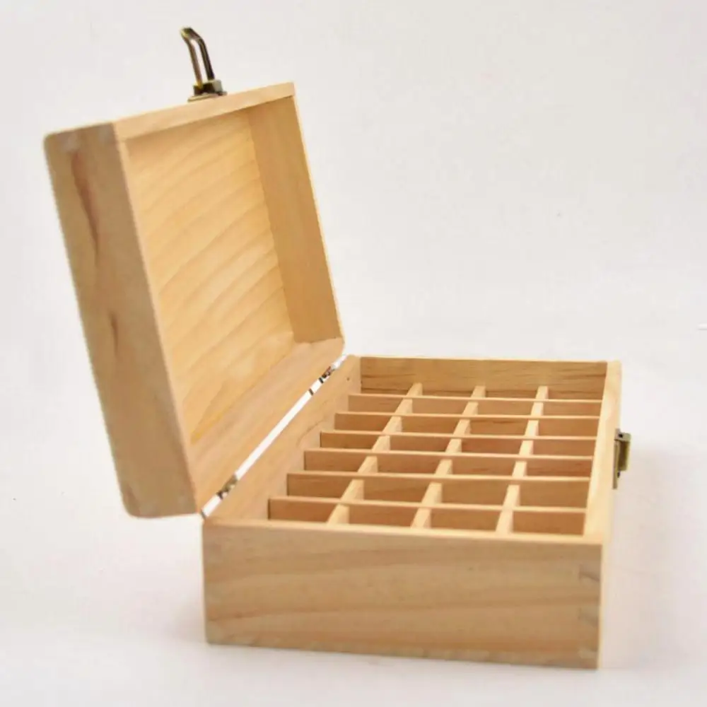 Wooden Essential Oil Box Container Organizer Sturdy Light Weight Excellent Craftsmanship Solid Natural Wood Storage Case 나무 용기