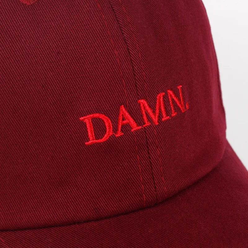 DAMN-Gorras de béisbol bordadas para hombres y mujeres, sombrero de papá, Hip Hop, cosido, Kendrick Lamar, rapero Sin estructura, Snapback, gorros