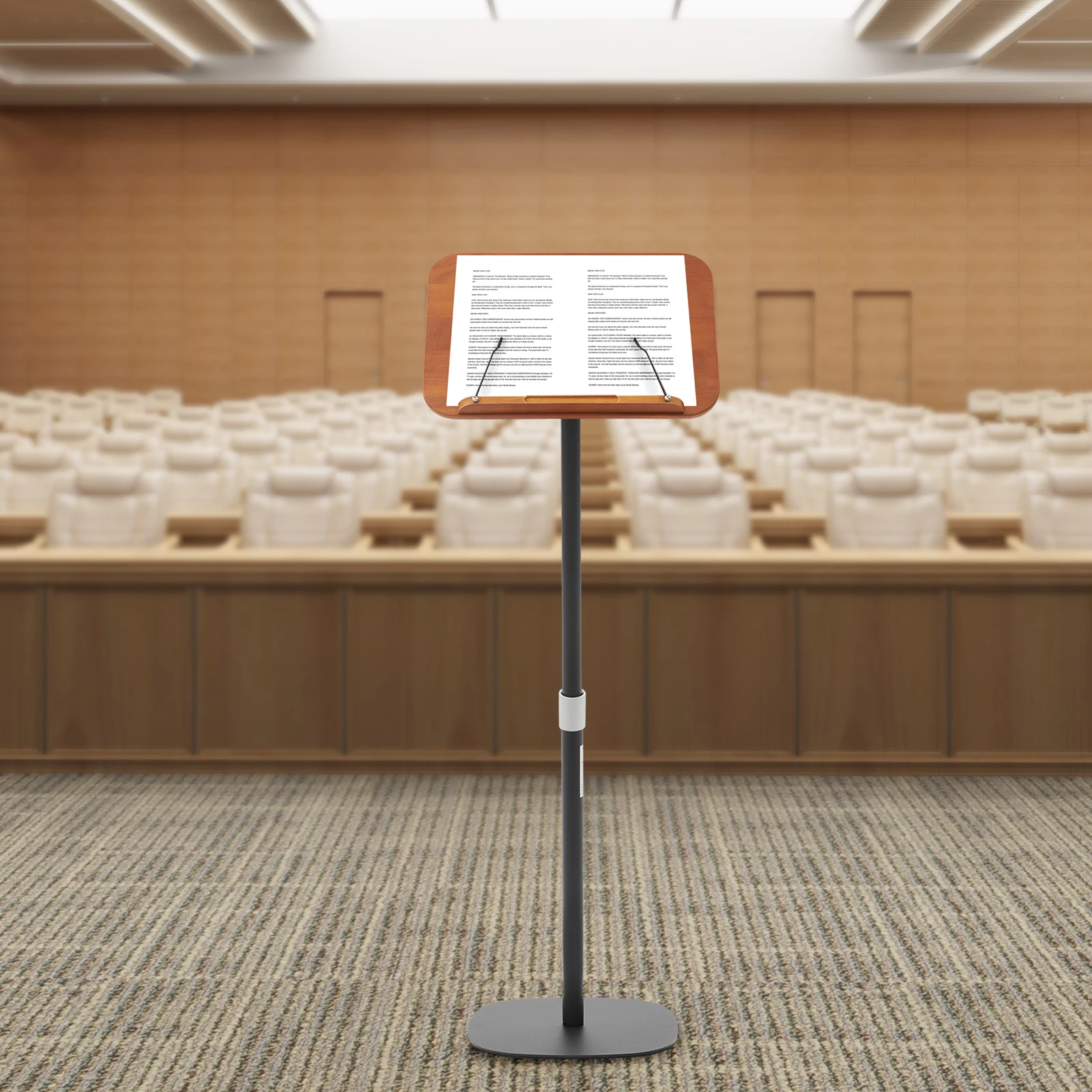 Tiemu nero 40-100 cm Supporto per lettura di sollevamento Supporto per libri ad angolo regolabile Scaffale per leggio da terra
