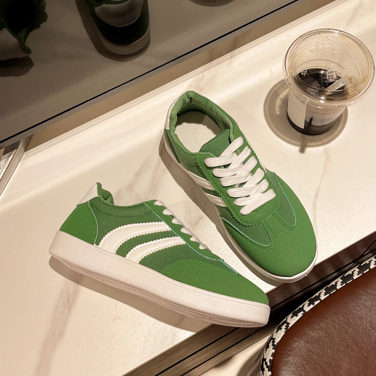 أحذية امرأة 2025 الاتجاه أحذية رياضية كاجوال مريحة الدانتيل يصل الشقق حذاء تنس تنفس المشي الركض حذاء Zapatillas De Mujer #6