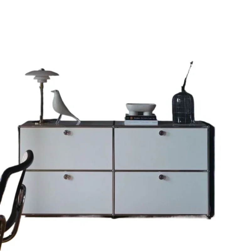 

Medieval, combination TV cabinet, decorative cabinet, stainless steel light luxury dining side cabinet