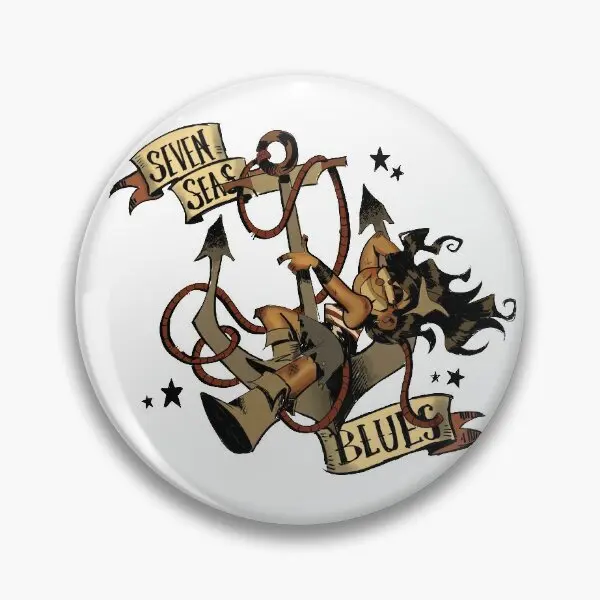 Vinnie Sailor Tattoo  Soft Button Pin Lapel Pin Clothes Fashion Metal Badge Collar Gift Cartoon Creative Lover Hat Jewelry Cute