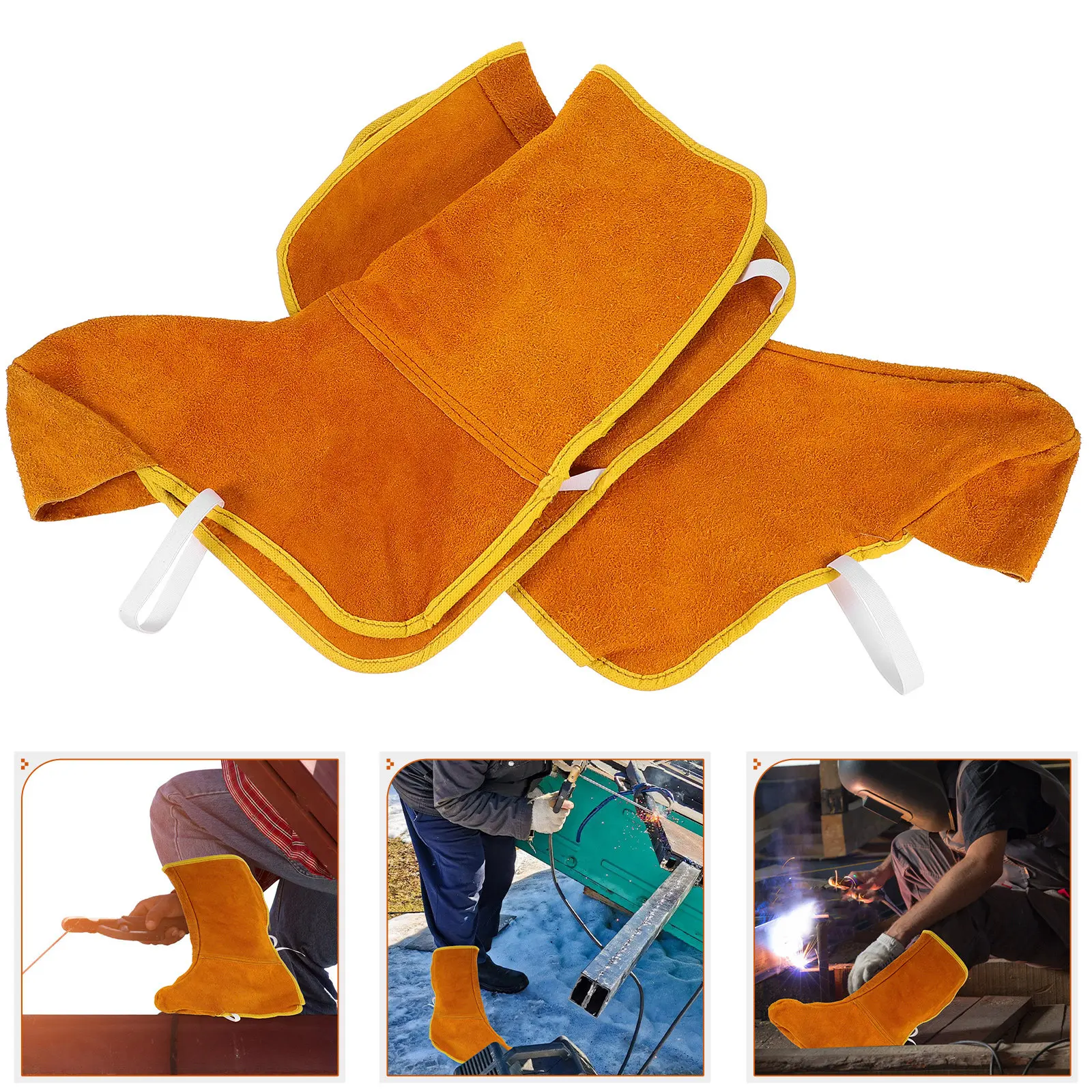 

2Pcs Welding Shoe Protectors Welder Boot Covers Heat Resistant Lightweight Easy Wear Safety Foot Covers for Professional