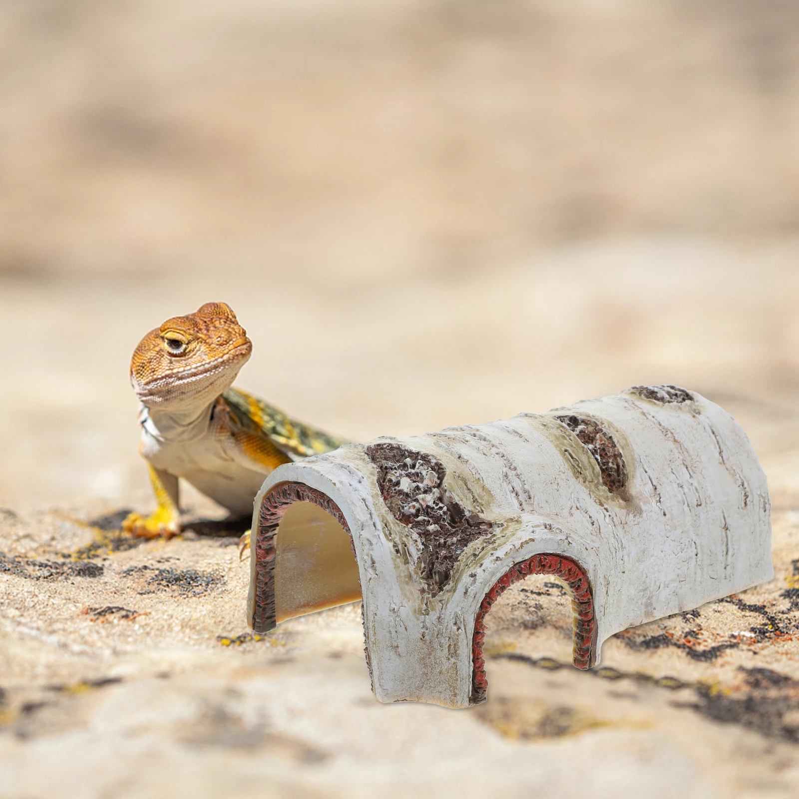

1pc Reptiles Hiding Cave Resin Pet Shelter For Lizards Tortoises Hamster Turtle Spiders Shelter Decoration Pet Supply Reptile