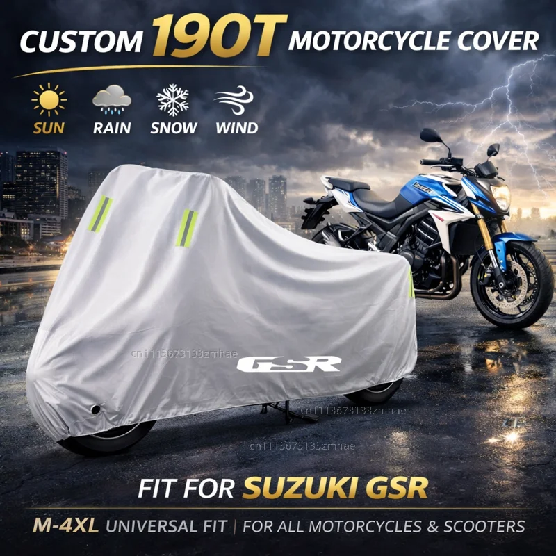 

For Suzuki GSR 750 GSR 600 GSR 400 GSR400 GSR600 GSR750 Motorcycle Cover Waterproof Heavy Duty Outdoor Rain Dust Sun Protector
