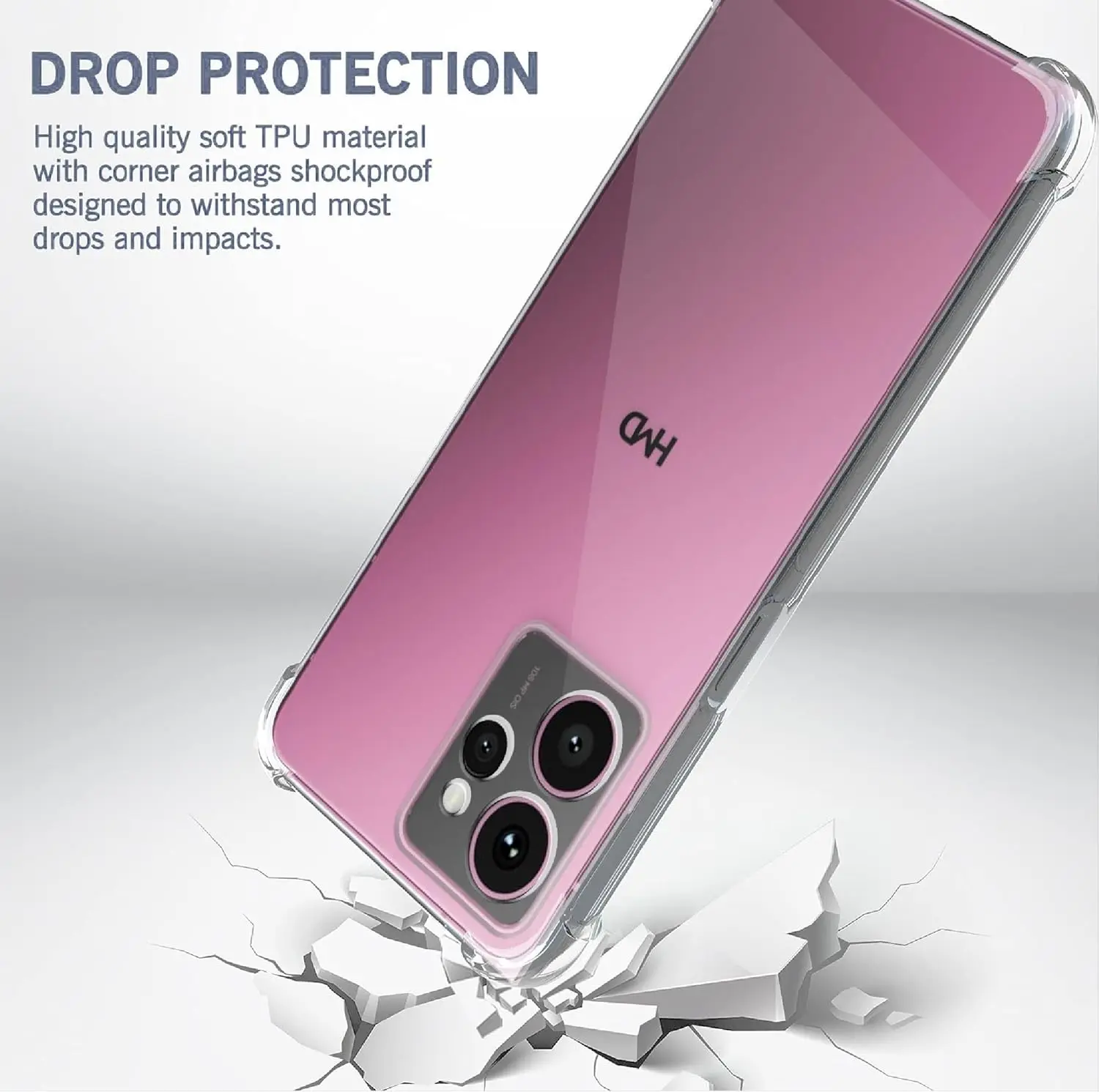 Air Cushion Shockproof Case for HMD Skyline 5G TA-1600 Clear Airbag Silicone TPU Back Cover Soft Case for HMD Skyline 5G TA-1600