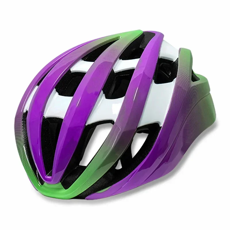 Colourful Gradient Colours Cycling Helmet Riding Bike Helmet Ultra-lightweight Ventilated Breathable Summer Adult Bicycle Helmet