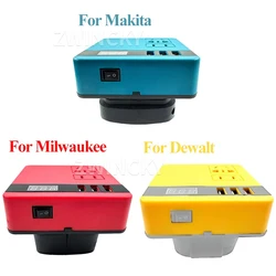 220V Multifunction Intelligent Lithium Battery Inverter Outdoor USB Power Bank For DeWalt Makita Milwaukee Portable Power Source