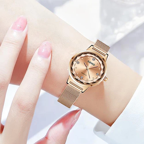 Watches Fashion Elegant Diamond Mesh Strap Women's Watch Waterproof Quartz Watch Ladies Watch
