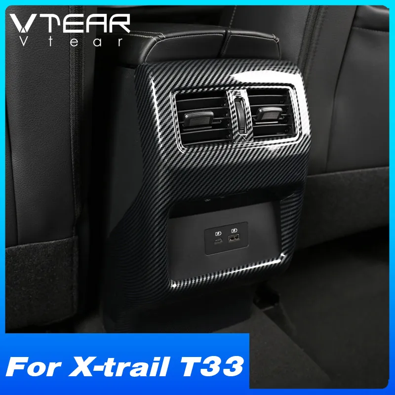 

Vtear Car Armrest Rear Air Outlet Cover For Nissan X-Trail T33 2021-2023 Tail Arm Rest Panel Interior Details Styling Accessory