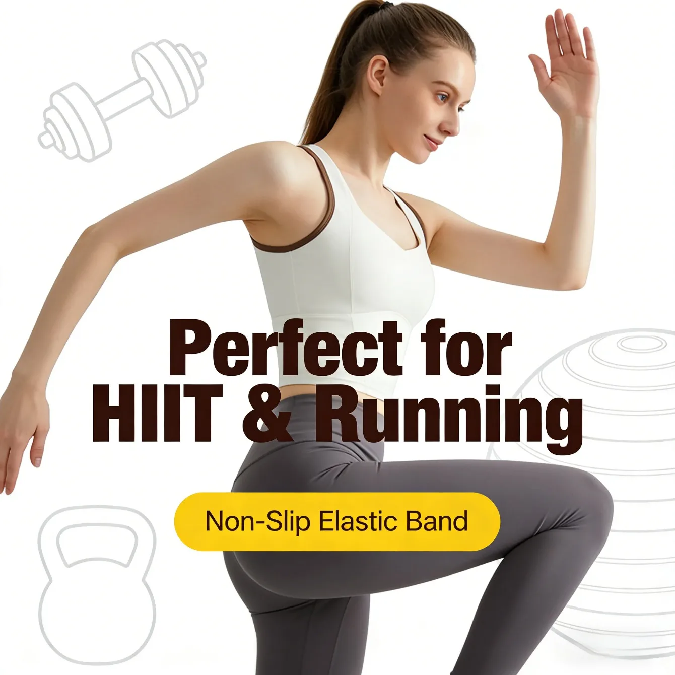 

Women's High - Impact Shockproof Longline Sports Bra One - Piece Padded Tank Top, Outerwear - Friendly for Yoga Running Fitness