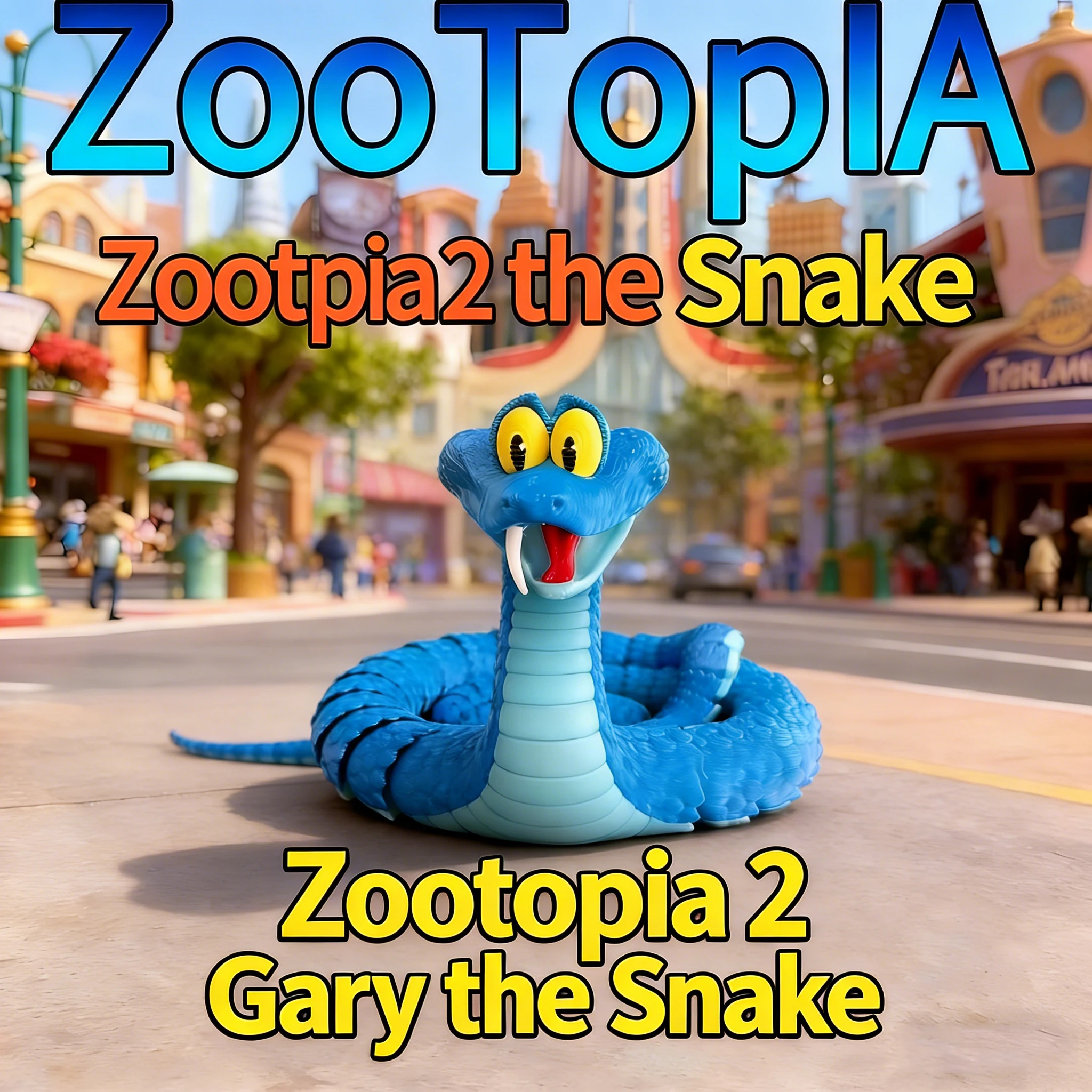 2026 ديزني زوتوبيا 2 40-80 سنتيمتر غاري الأفعى مفصلية محاكاة لعبة ثعبان ، ثلاثية الأبعاد مطبوعة ثعبان غاري نموذج ، هدية للأطفال #1