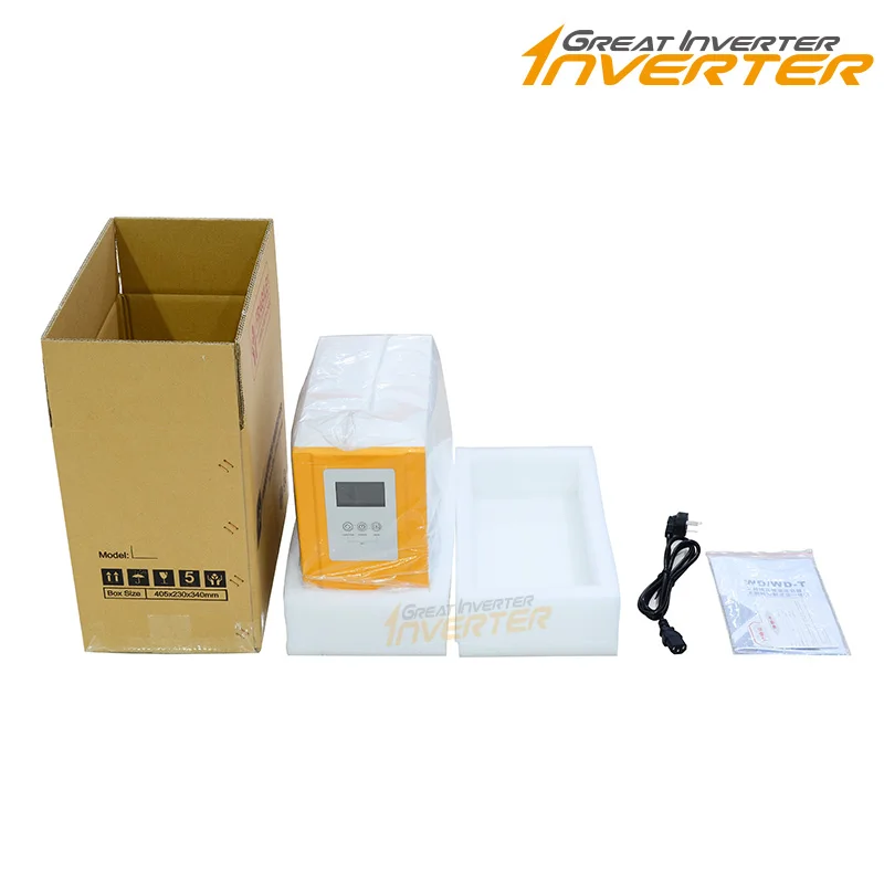 Imagem -04 - Mppt Pwm Pwm Inversor de Onda Senoidal Pura 12 24v dc para 110v 220v Corrente de Carga ac 020a Casa Ajustável Inversor Móvel Ups 700w