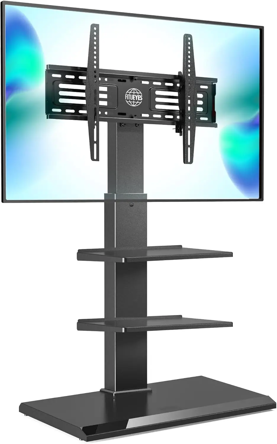 Iron Base Universal Floor TV Stand Swivel Tilt Mount TV Stand Base for 32-75 Inch TVs Corner TV Stand with Height Adjustable