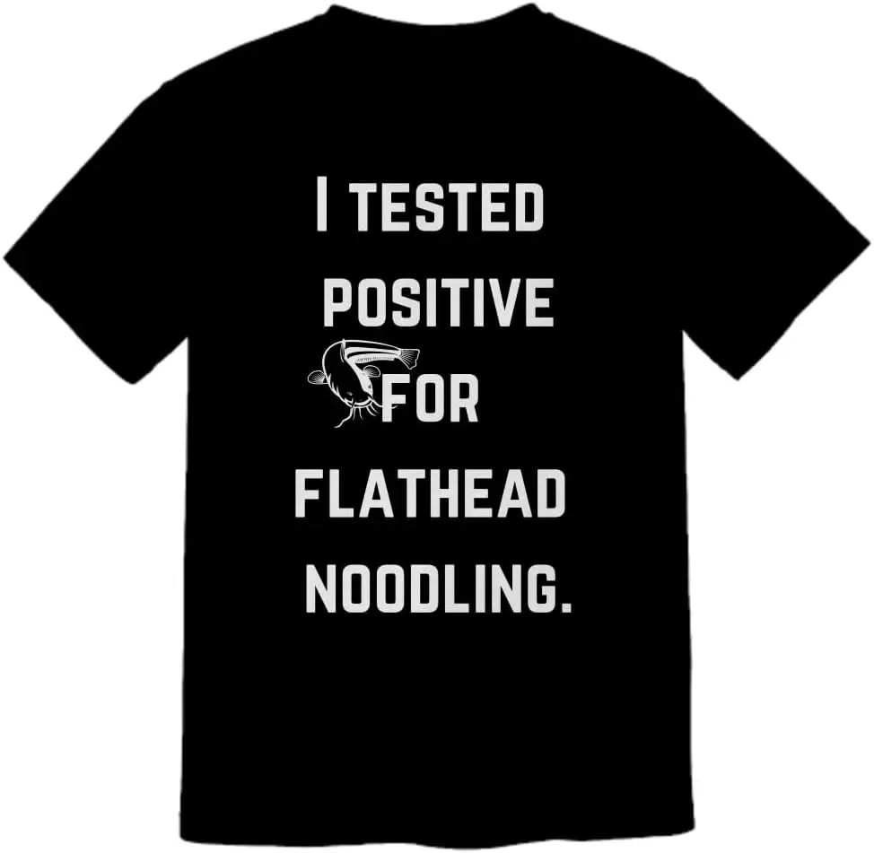 Noodling for Flatheads Crazy for Fish, novedad, camiseta negra de colores cómodos, camiseta de Color cómodo