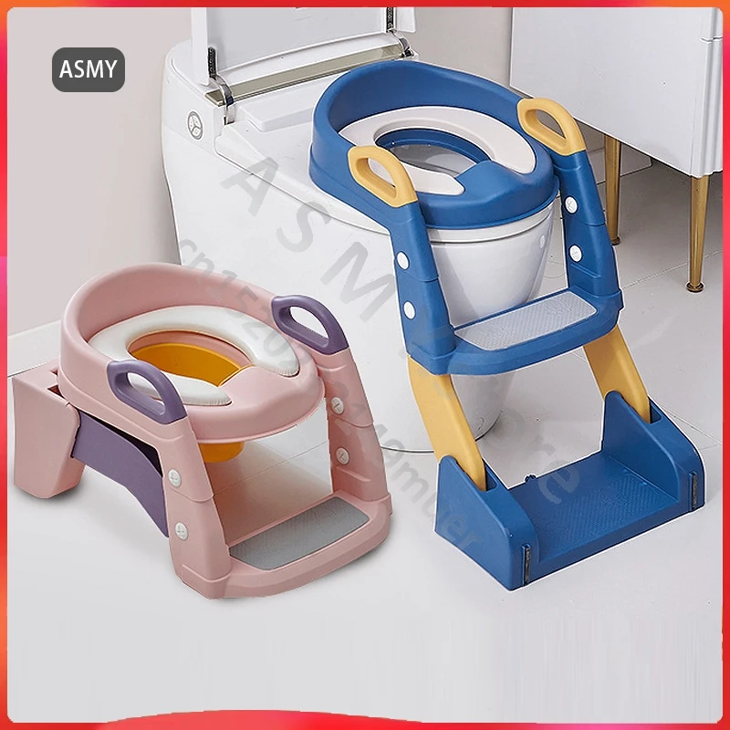 New Upgraded 2-in-1 Staircase Baby Toilet with Stable and Autonomous Toilet Use Children\'s Toilet Ladder/ for babies  0 to 10