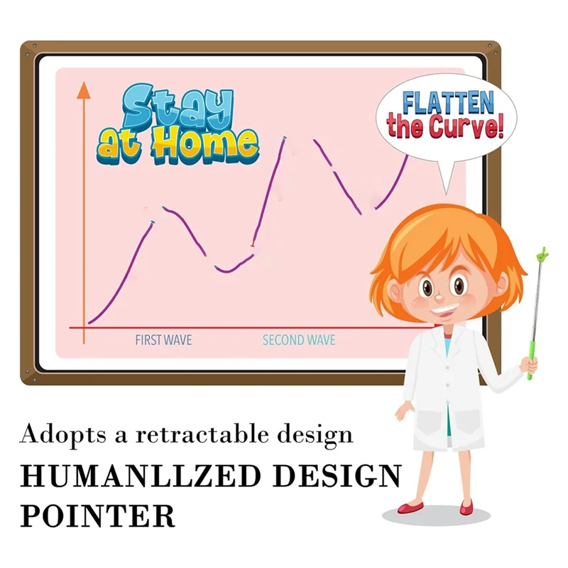 ABXE-6 PCS Pointer Stick Set For Classroom, Teacher Pointer, Retractable Stick Set For Classroom Whiteboards