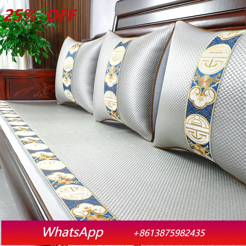 

Yjq Chinese mahogany sofa seat cushion summer cool cushion solid wood furniture sofa cushion rattan mat non-slip