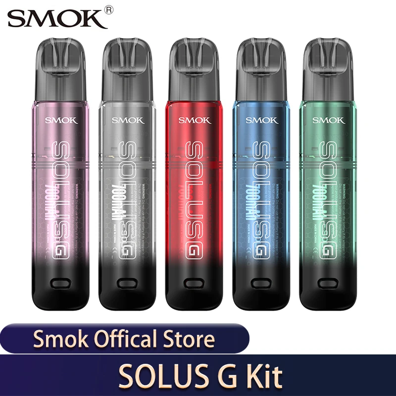 Original SMOK Solus G Pod Kit 15W Vape 700mAh With SOLUS 2 Meshed Pod For RDL/MTL Vaping Electronic Cigarette Vaporizer