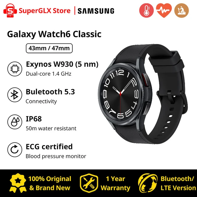 Samsung Galaxy WATCH 6 CLASSIC 43 47mm ECG Super AMOLED IP68 AliExpress