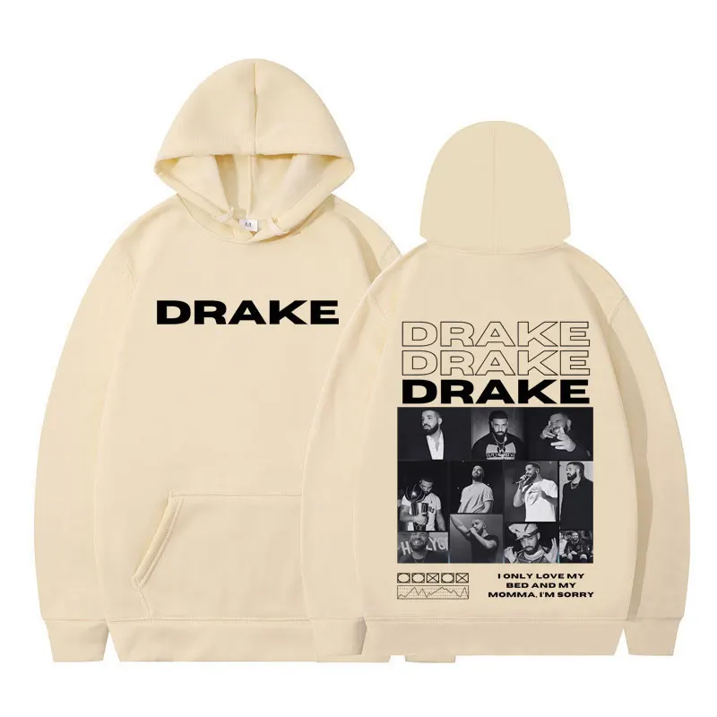 Rapero Drake 90s Vintage gráfico Sudadera con capucha hombres mujeres Hip-hop moda sudadera invierno de manga larga Casual pulóver ropa de calle Tops
