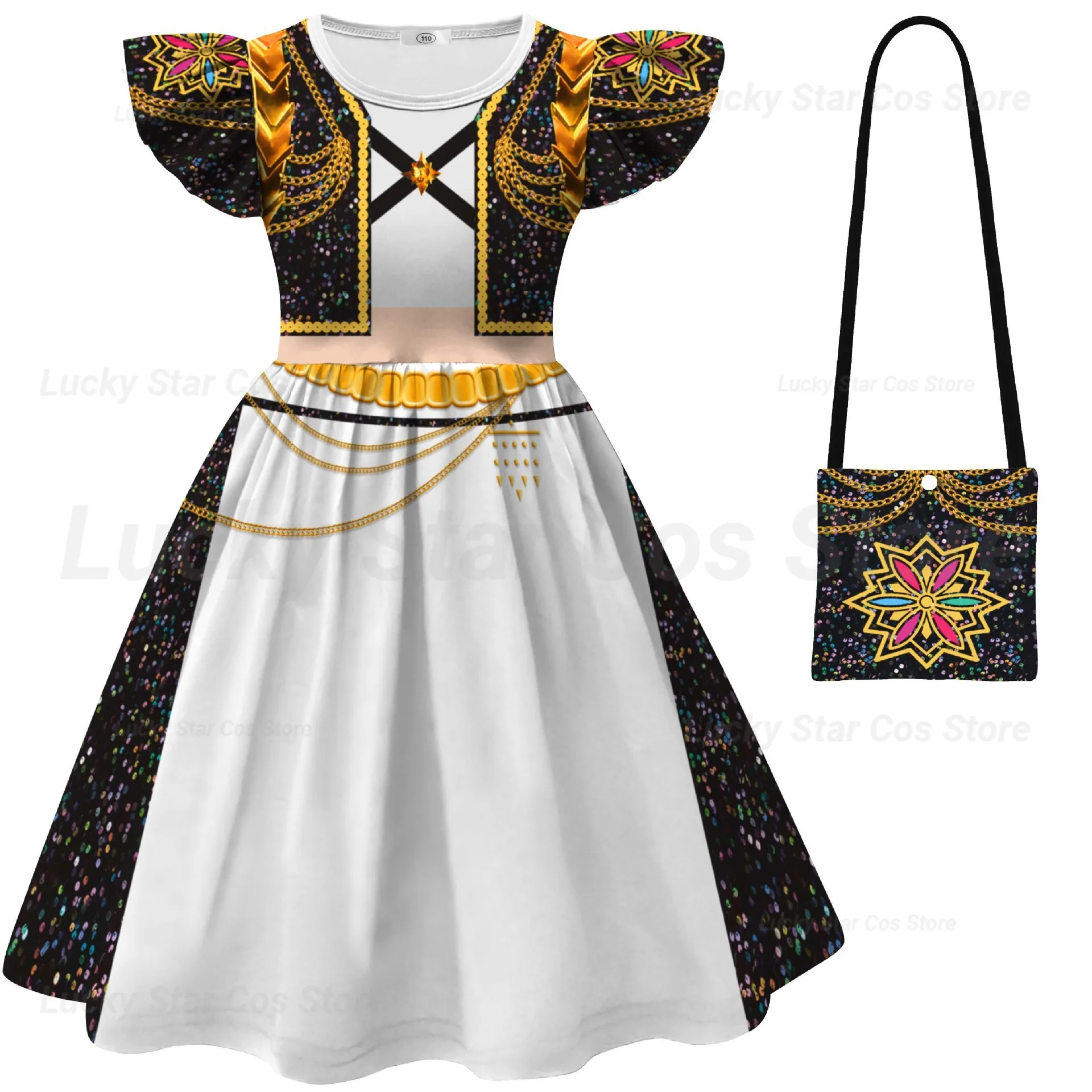 Children Fly Sleeve Casual Dress  Girls K-POP  Cosplay  Princess Dresses   Fashionable trend dress Birthday Vestidos Gift