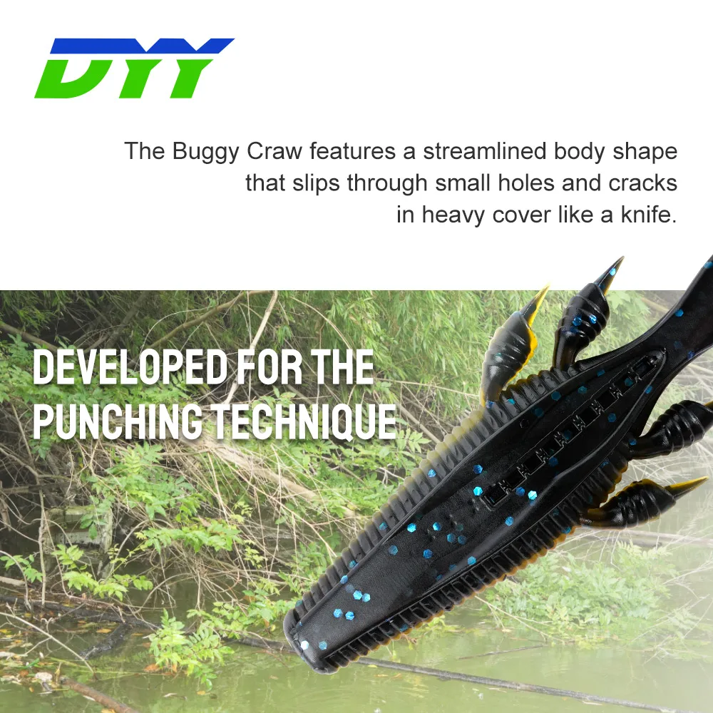 DYY Soft Shrimp vinilo camarón – Swimbait para lubina y perca - imagen 4