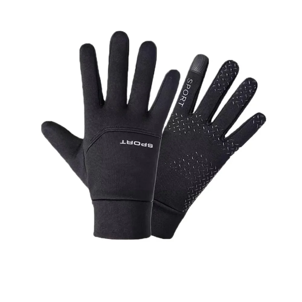 Men Outdoor Sports Gloves Winter Warm Fleece Lined Waterproof Anti Slip Touchscreen Cycling Driving Fishing Mittens