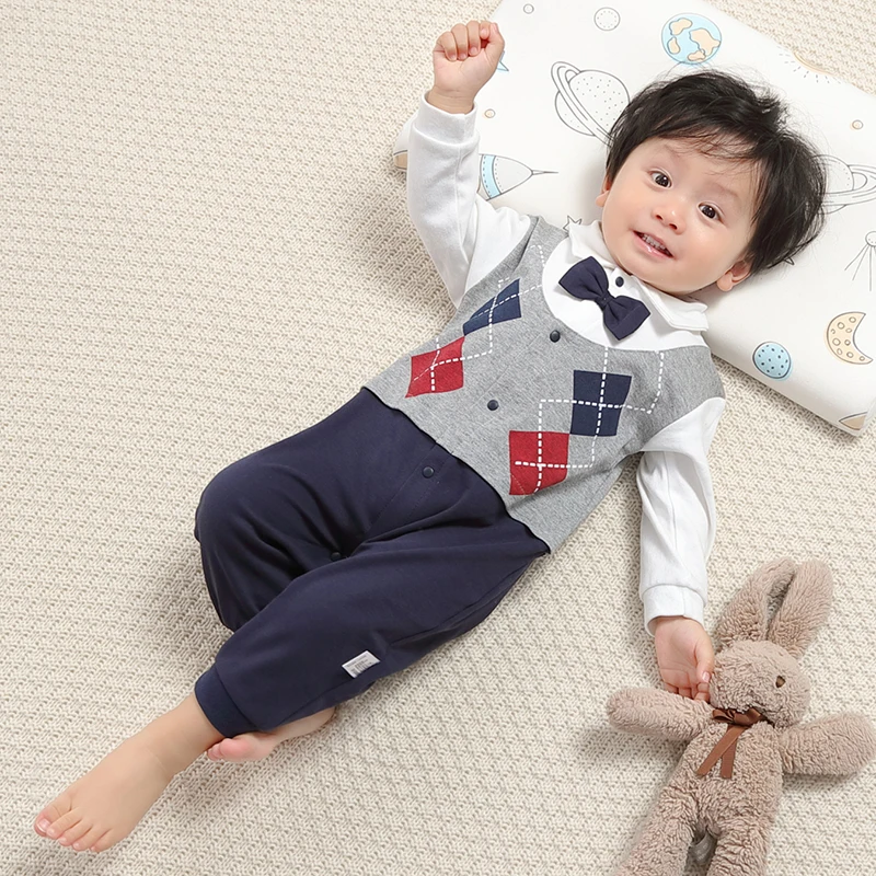 Mono para bebé recién nacido, ropa de primavera y otoño, traje para gatear de Caballero de luna llena, 100 días, 9 meses