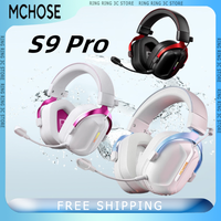 MCHOSE S9 Pro Gaming Headphones Tri-mode Wireless Headset Low Delay Ai Noise Reduction Esports Headset RGB Pc Gamer Customized
