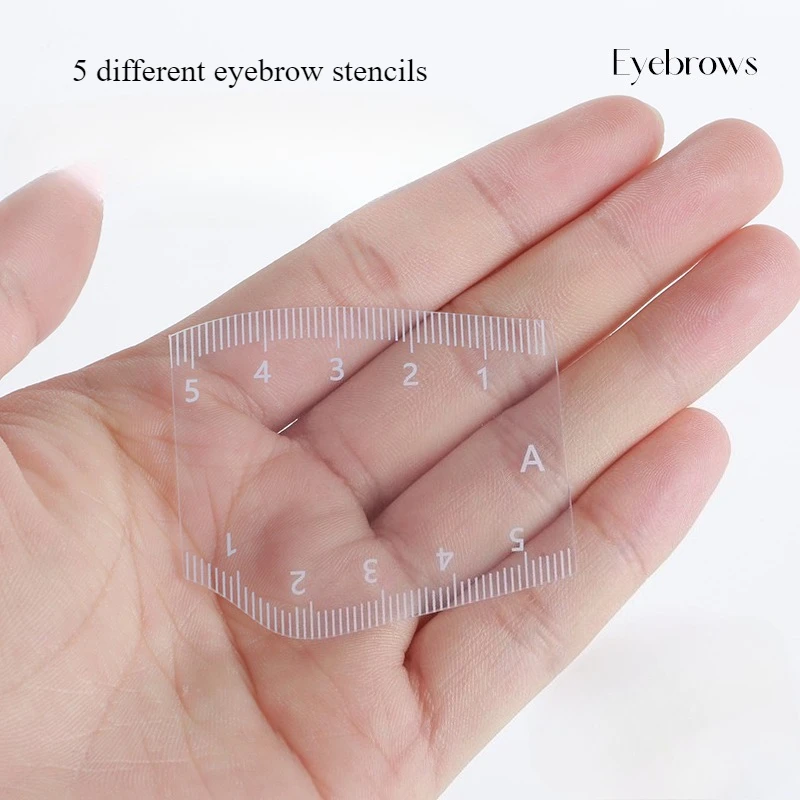 Zestaw szablonów do modelowania brwi, 5 sztuk, magiczne narzędzie do projektowania i tatuażu brwi, szablon do modelowania brwi, szablon do modelowania brwi