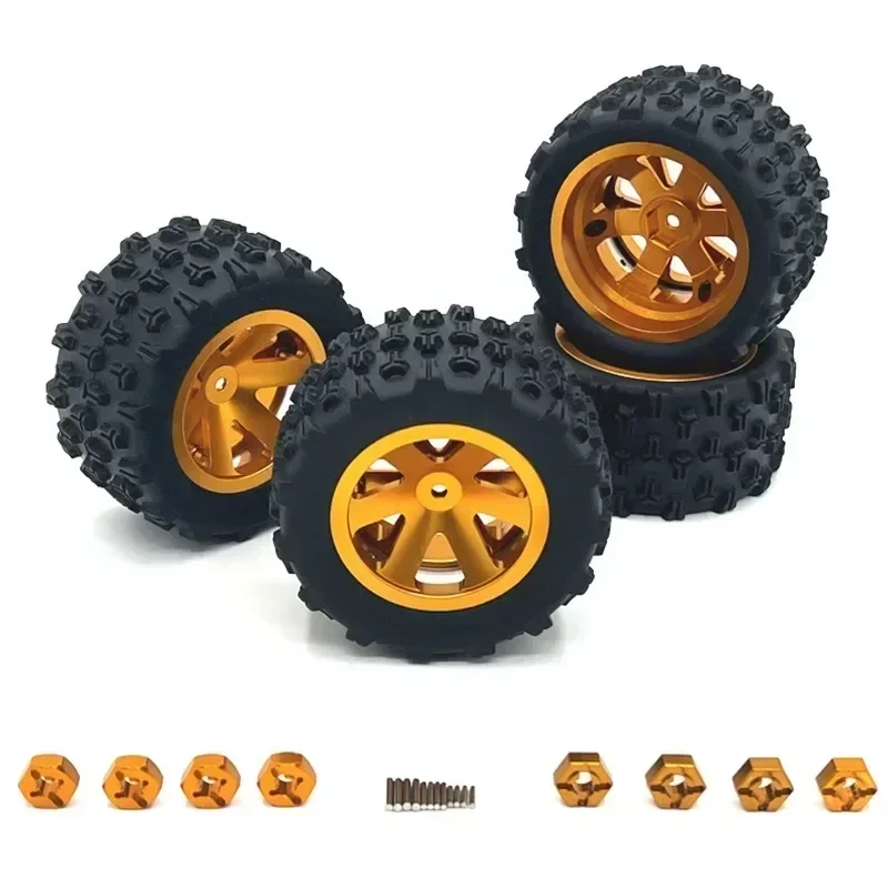 

4PCS 86mm 12mm Hex Hub RC Tires Wheel for 1/12 1/14 Rlaarlo Hyper GO MJX 14209 14303 WLtoys A969 144001 124008 Scy 16101 RC Car
