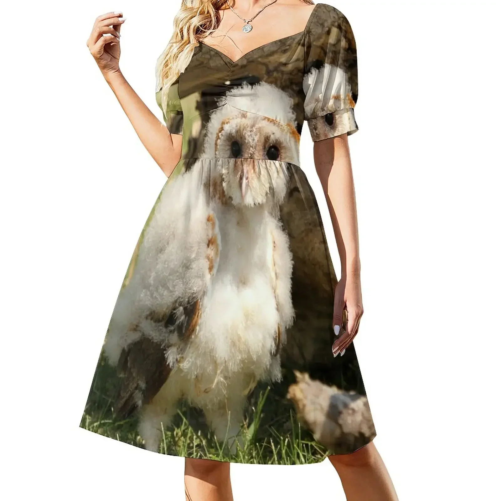 

Cotton Owl Short-Sleeved Dress long sleeve dresses Dresses for wedding party elegant and pretty women's dresses